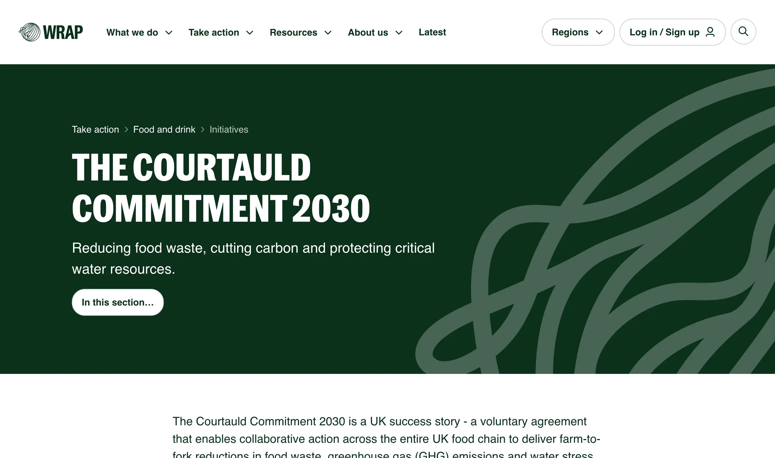 Evergreen in action on the WRAP website