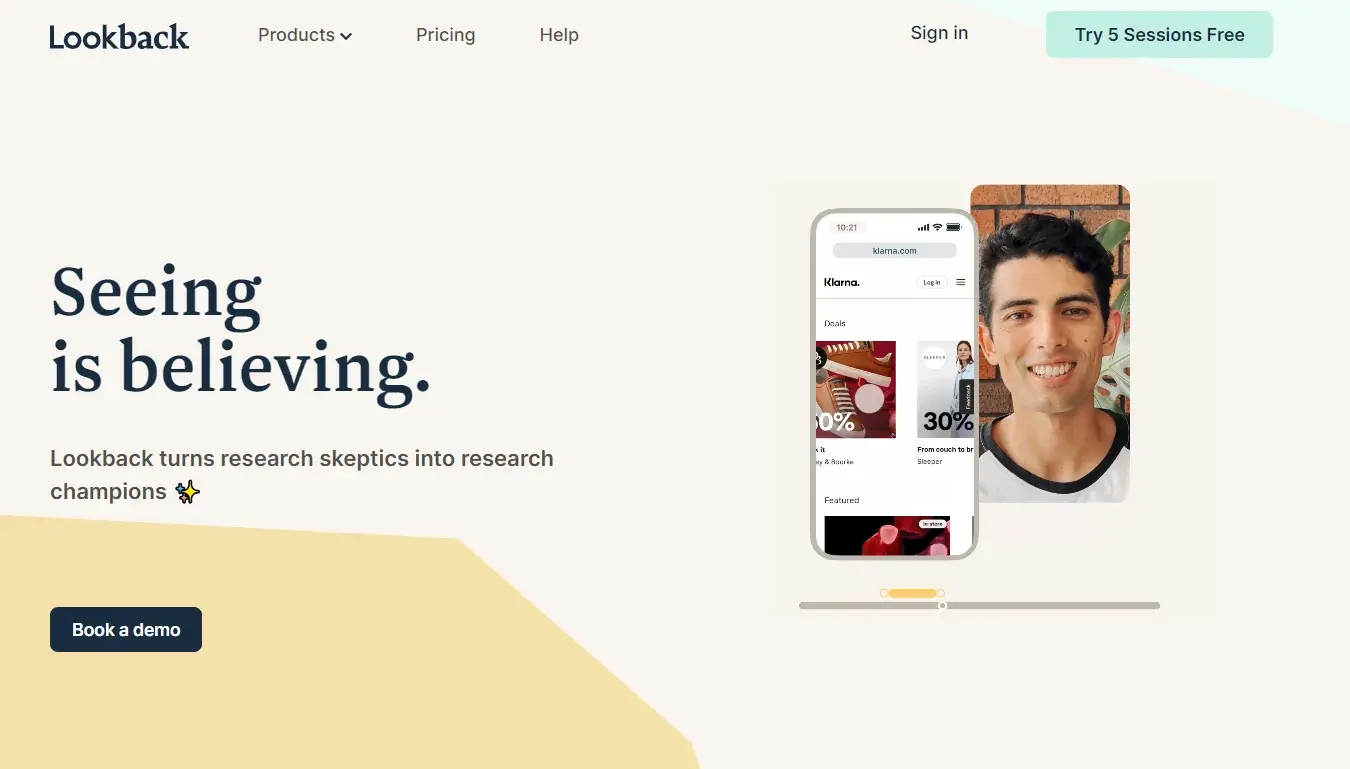 Lookback homepage