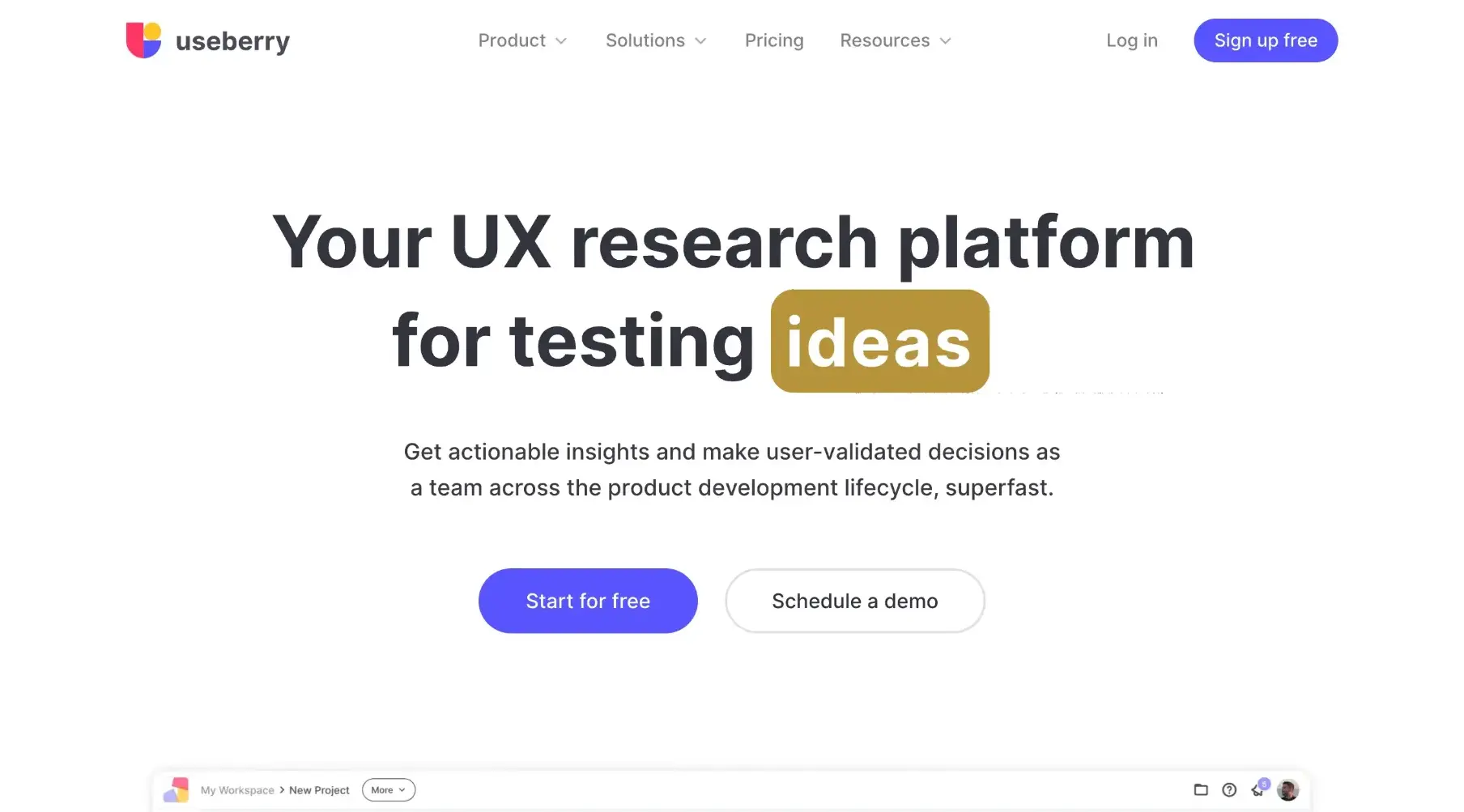 UX Berry homepage